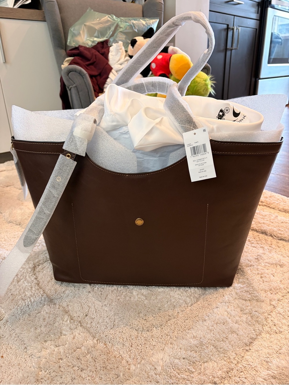 Coach Gramercy Brown Leather Tote Bag ๐๏ธ NWT - Picture 12 of 15